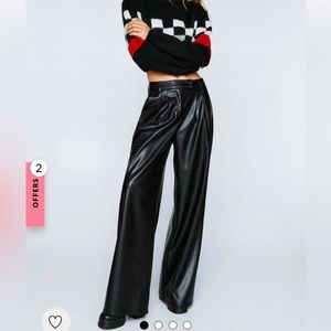 Faux Leather Extreme Wide Leg Pant Nastygal
